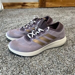 Adidas Women's Purple and Gold Sneakers